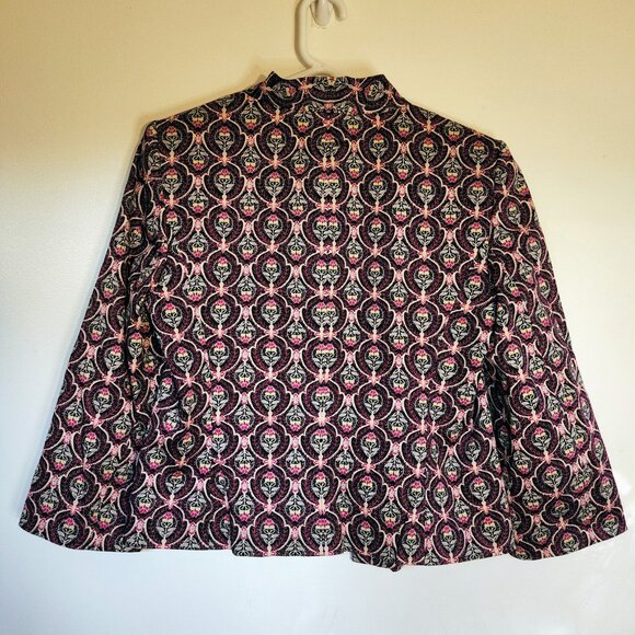 The Limited Blazer Women's Sz S Pink lined 3/4 Sleeves, pockets, patterned - Picture 2 of 4